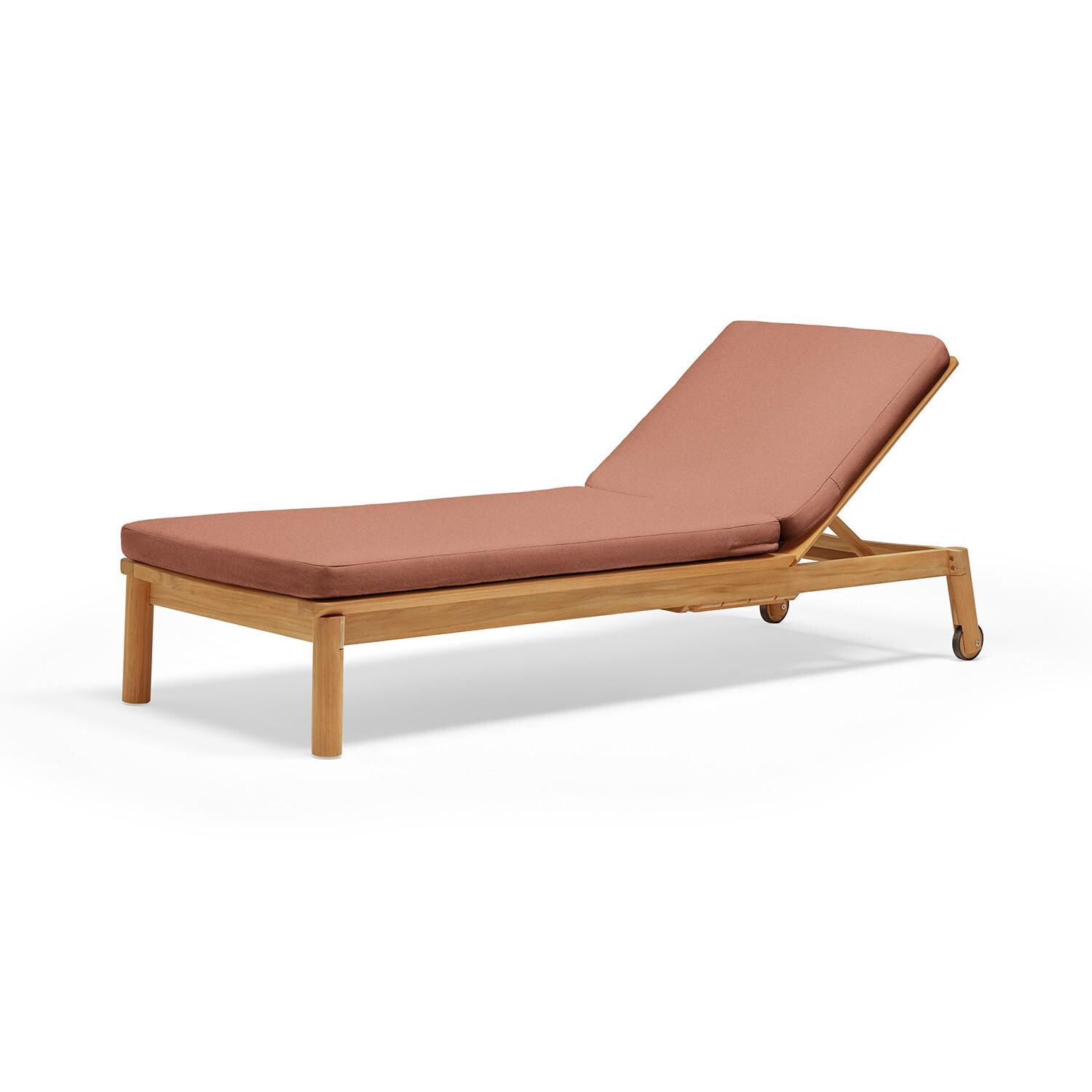 Neighbor Sunlounger W/ Sunbrella Cushions - Sunbrella Rust image