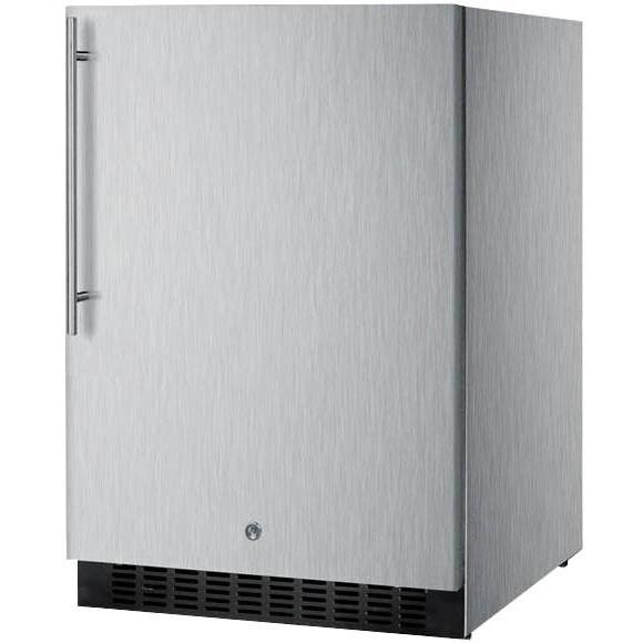 Summit 4.6 Cu. Ft. Built-In / Freestanding Outdoor Refrigerator - Stainless Steel - Angle thumbnail