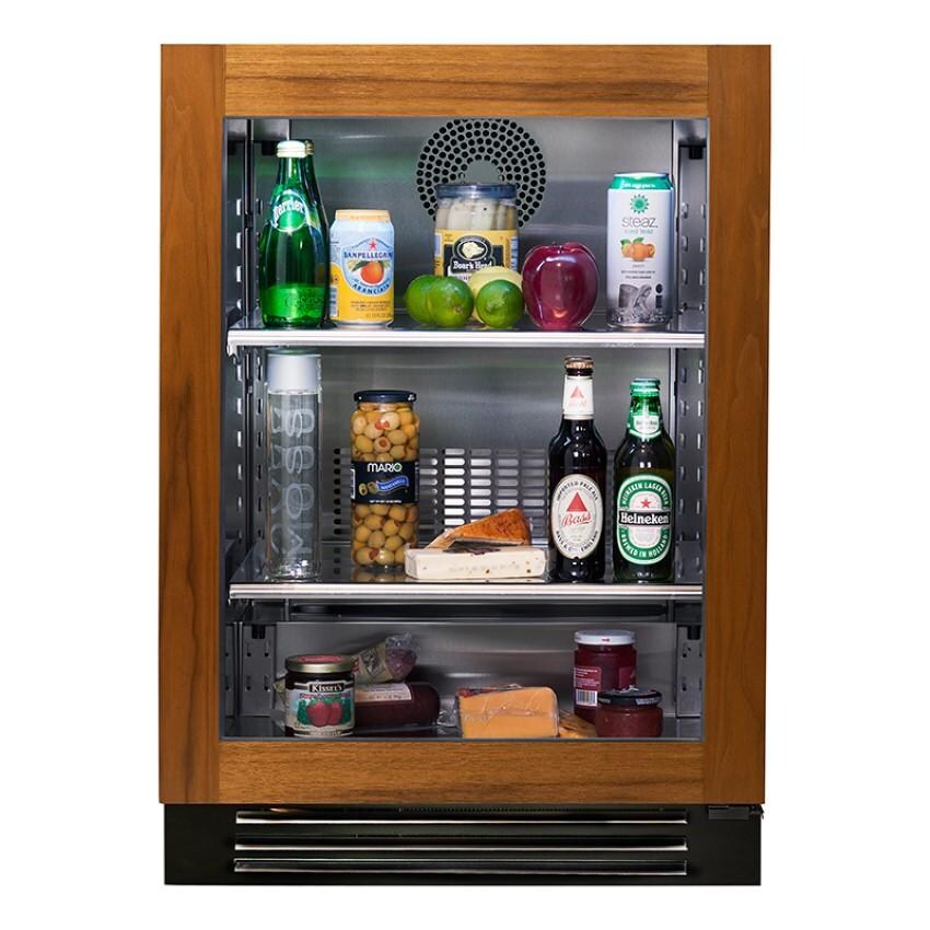 True TUR-24-R-OG-C 24 Inch 4.2 Cu. Ft. Right Hinge Glass Door Outdoor Refrigerator - Overlay Ready - White Background thumbnail