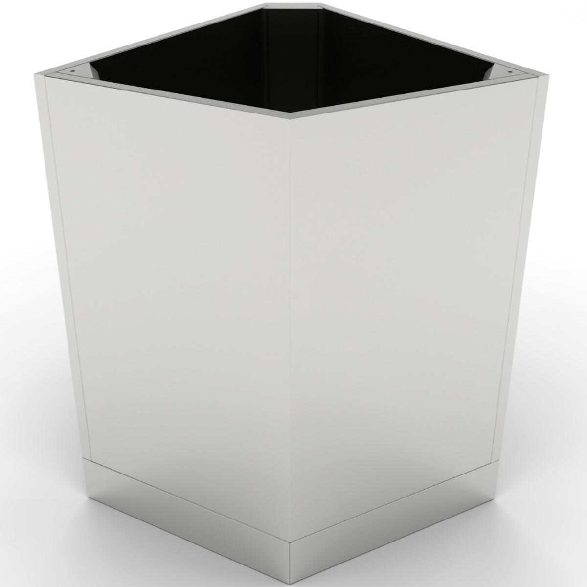 Sunstone SBC5C30 5-in Outdoor Kitchen 30 Degree Corner Island Cabinet - Cabinet Back - White Background thumbnail