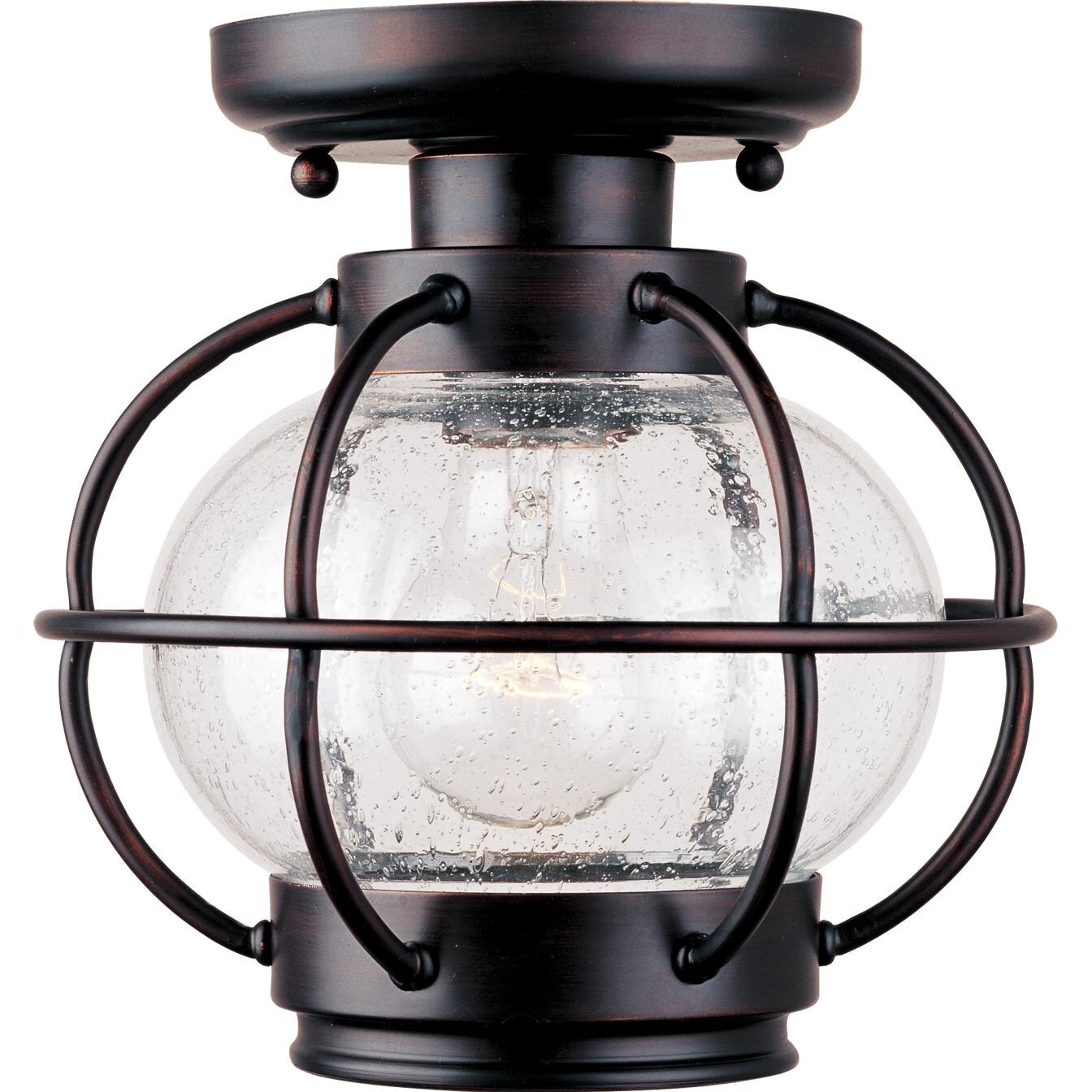 Maxim Portsmouth One Light 8-Inch Outdoor Flush Mount - Oil Rubbed Bronze - 30508CDOI