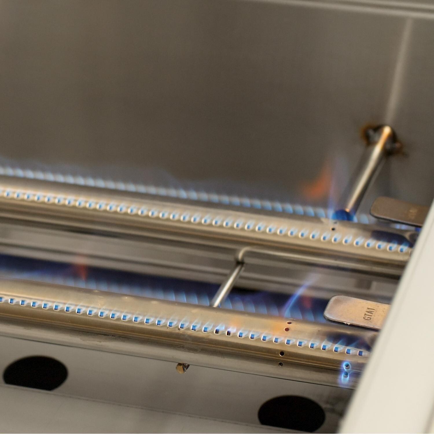 DCS BH1-36-N Series 7 36-in 3 Burner Built-In Natural Gas Grill w/ Integrated Smoker Box & Independent Burner - Burner & Ignition - Detail thumbnail