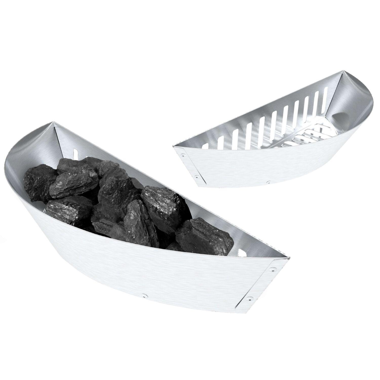 Broil King 2 Pc Stainless Steel Charcoal Basket Set - 13565