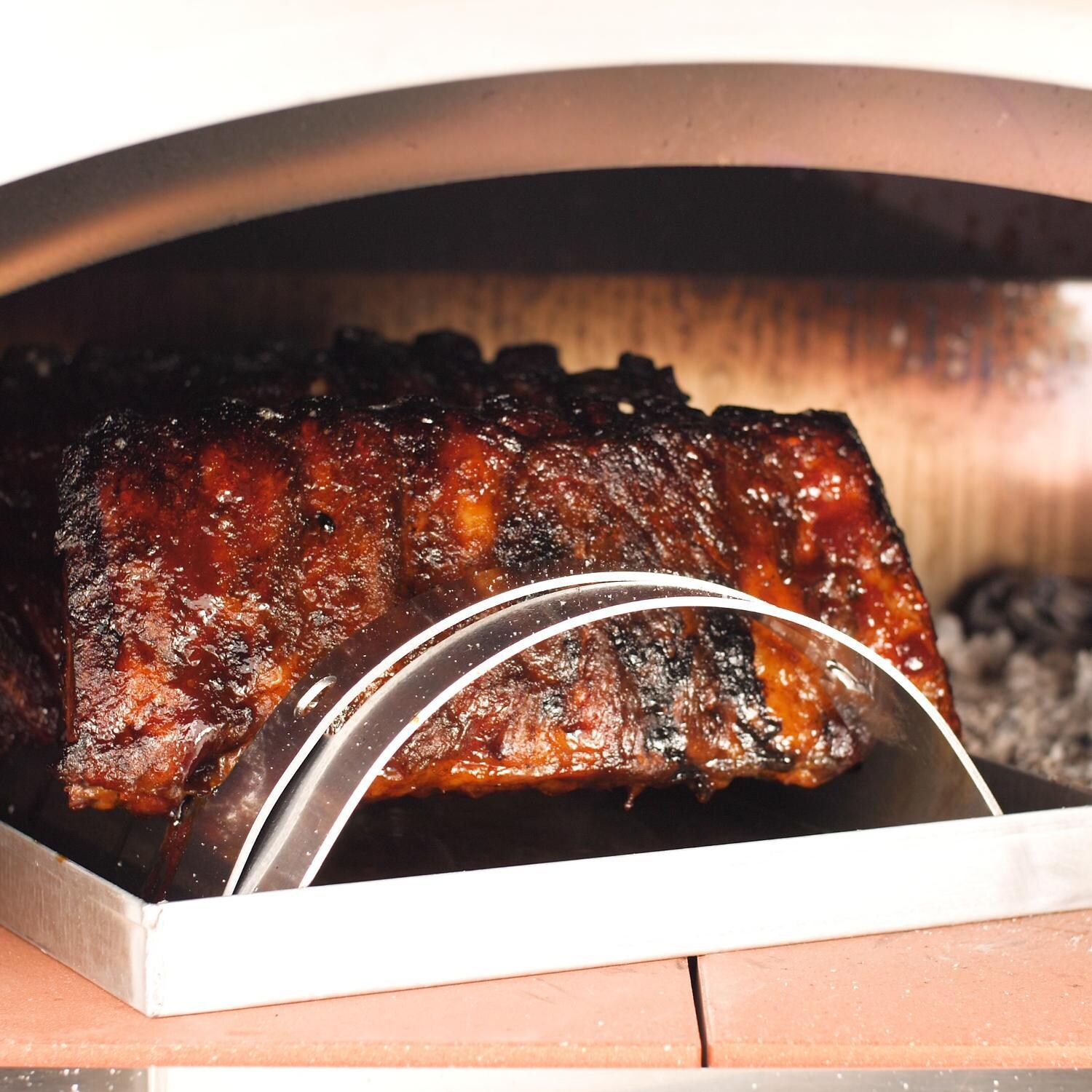 ALFA FX4PIZ-LRAM 4 Pizze 31-Inch Outdoor Wood-Fired Pizza Oven - Roasting Ribs thumbnail