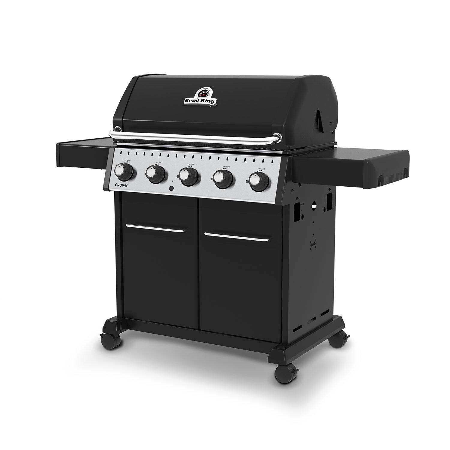 Broil King 866257 24 Inch Crown 520 Natural Gas Grill - Lid Down - Angled Left - White Background thumbnail