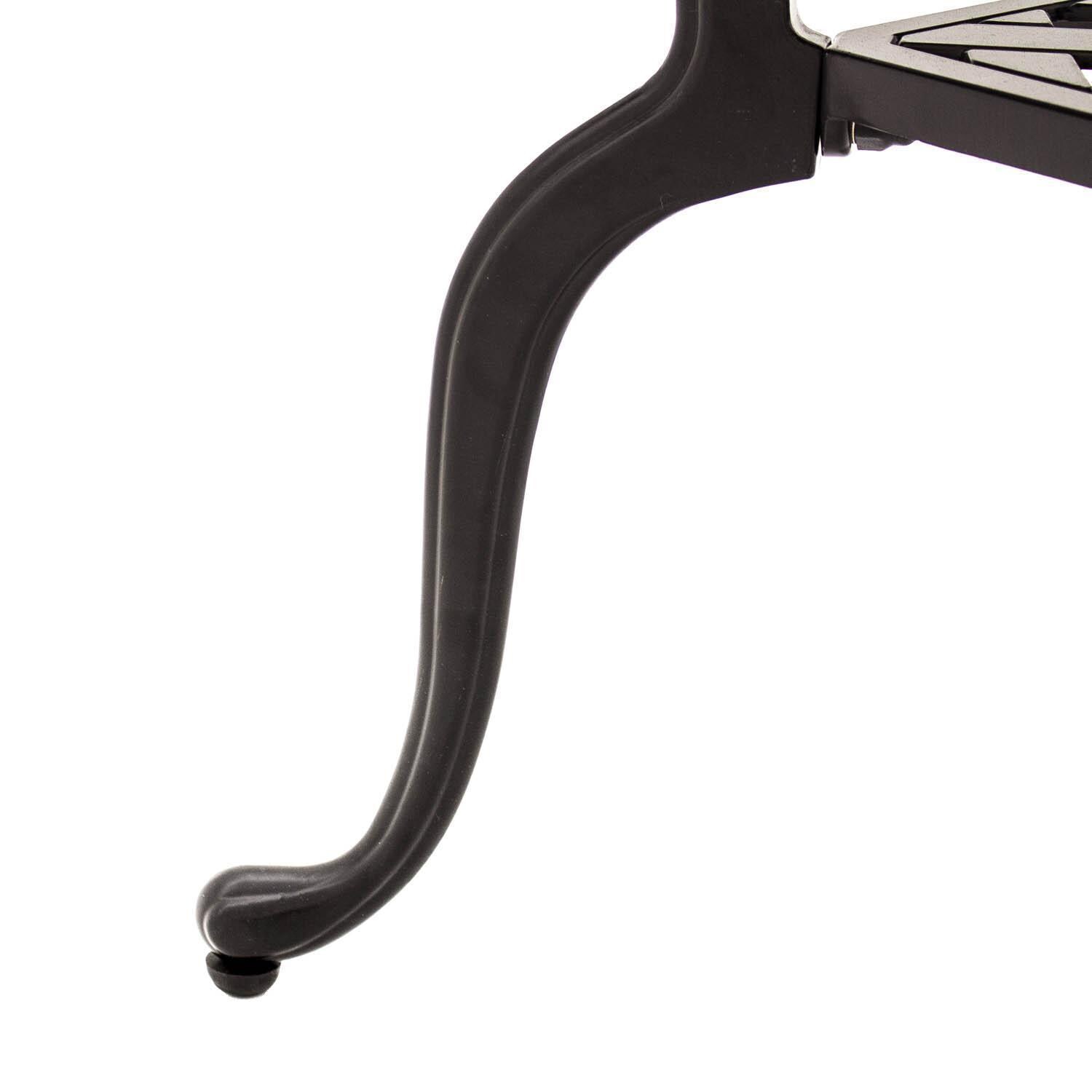 Du Monde 42 X 21 Inch Rectangular Cast Aluminum Outdoor Coffee Table - Leg Detail thumbnail