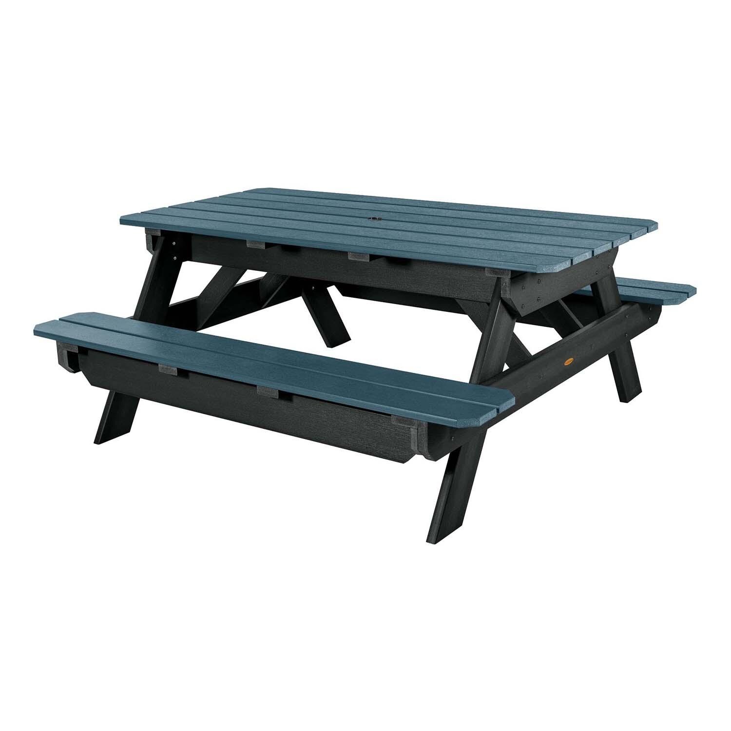 Lookwood 71 Inch Shale Polyresin Picnic Table By Lakeview Outdoor Designs - White Background thumbnail