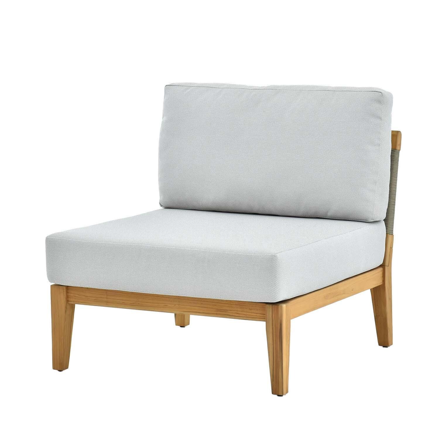 Peninsula Way 9 Pc Set Teak Seating Set By Lakeview Outdoor Designs - Sofa Chair - White Background thumbnail