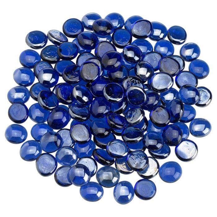 BBQGuys Signature FB-ROYLST-10 3/4-Inch Royal Blue Luster Fire Beads - Top View thumbnail