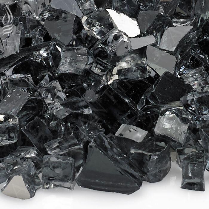 BBQGuys Signature 1/2-Inch Gray Reflective Fire Glass - 10 Pounds