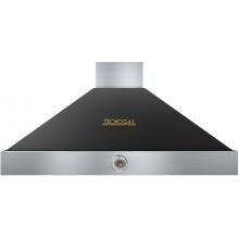 Tecnogas Superiore 48-Inch DECO Black / Brass Wall Mount Vent Hood - 600 CFM - HD481AC-NB image