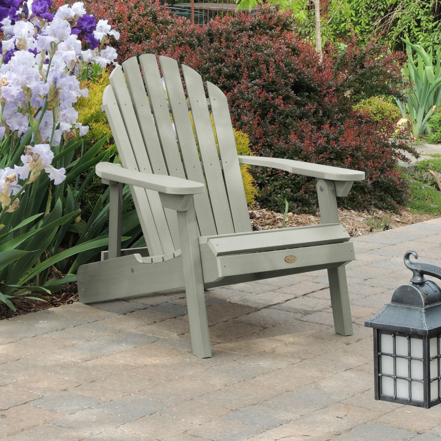 Lakeview Dream Bay Folding & Reclining Adirondack Chair - Eucalyptus - Fully Reclined thumbnail