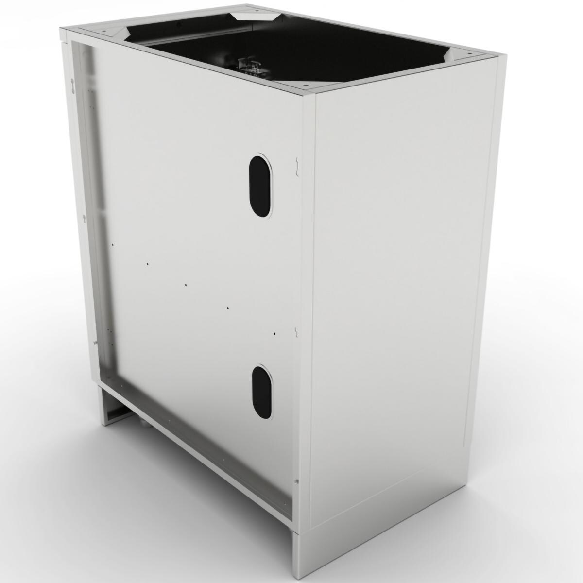 Sunstone SBC18FSDL 18-in Outdoor Kitchen Left Hinge Single Door Island Cabinet - Cabinet Back - White Background thumbnail