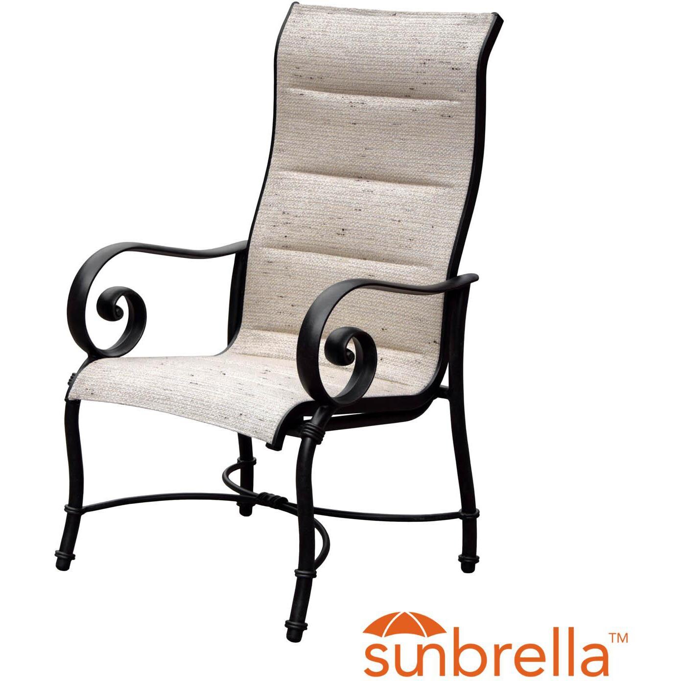Elysian Padded Sunbrella Sling Aluminum Patio Dining Chair By Lakeview