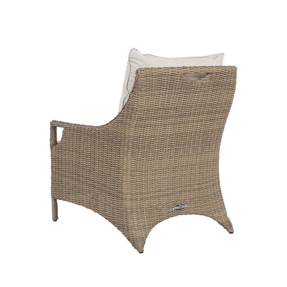 Sunset West - 2301-21-40433 - Ibiza Resin Wicker Patio Club Chair W/ Sunbrella Cast Silver Cushions - Rear View thumbnail