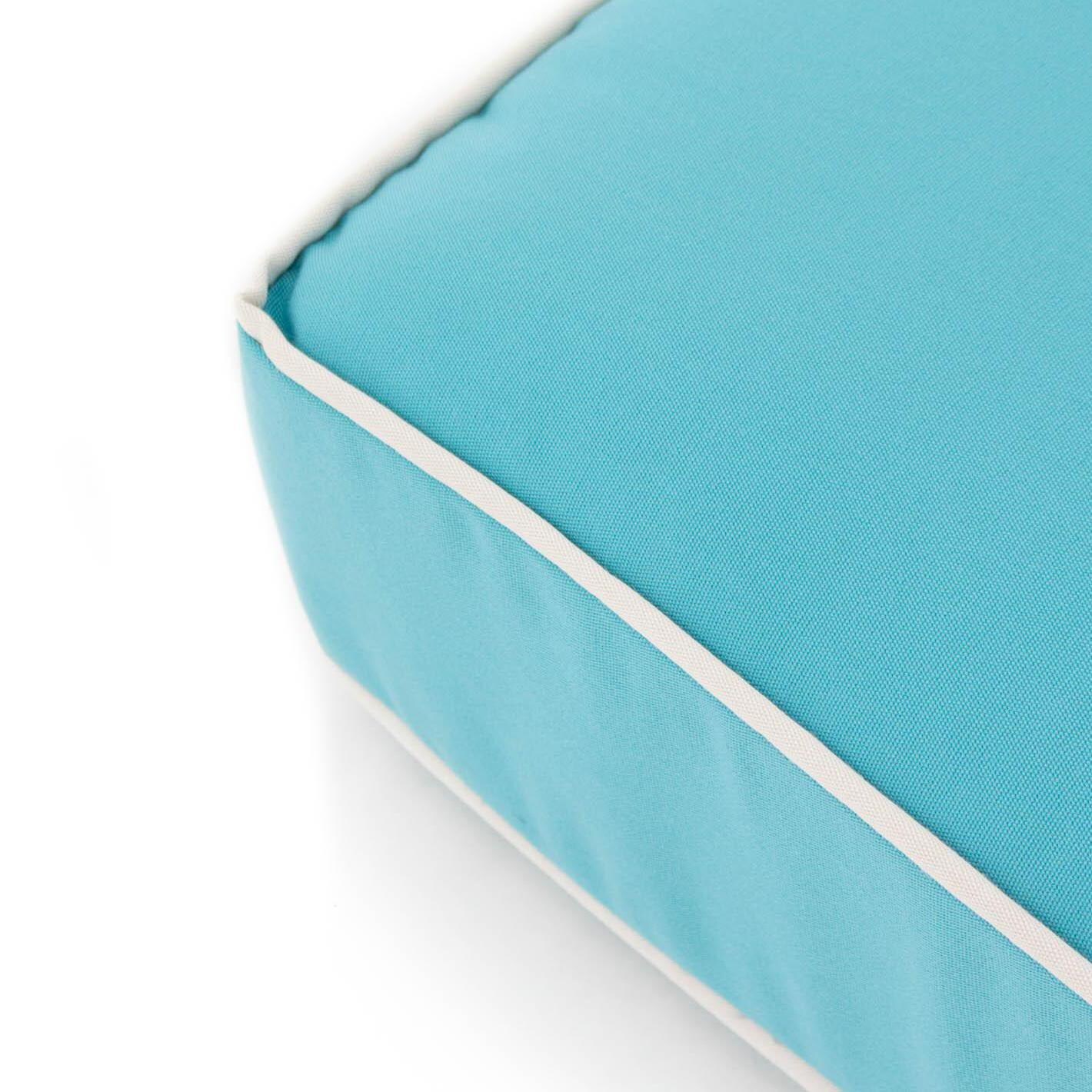 Gentilly 5 Piece Wicker Patio Fire Pit Sectional Set - Sunbrella Canvas Aruba Cushion thumbnail