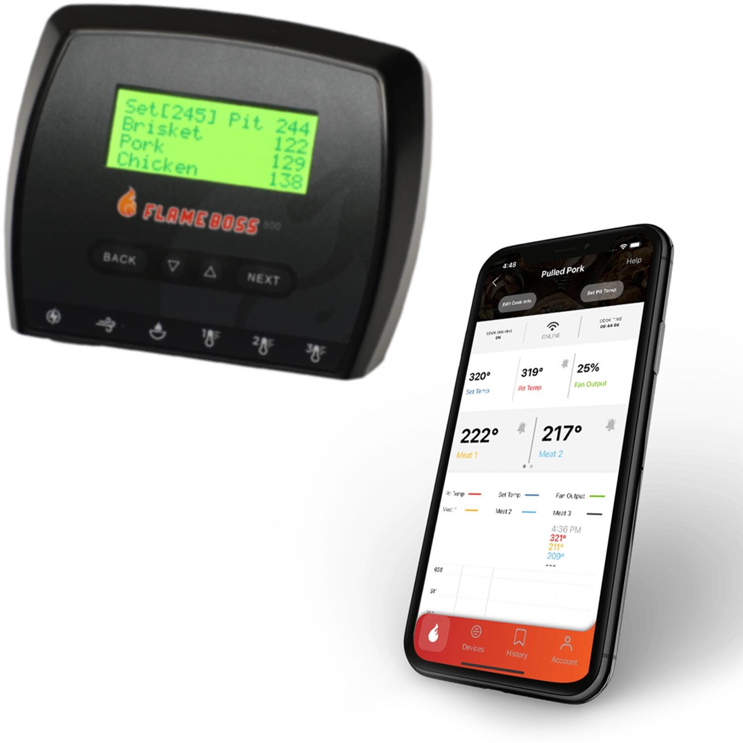 Flame Boss FB500-U WiFi Smoker Controller - With App - White Background thumbnail