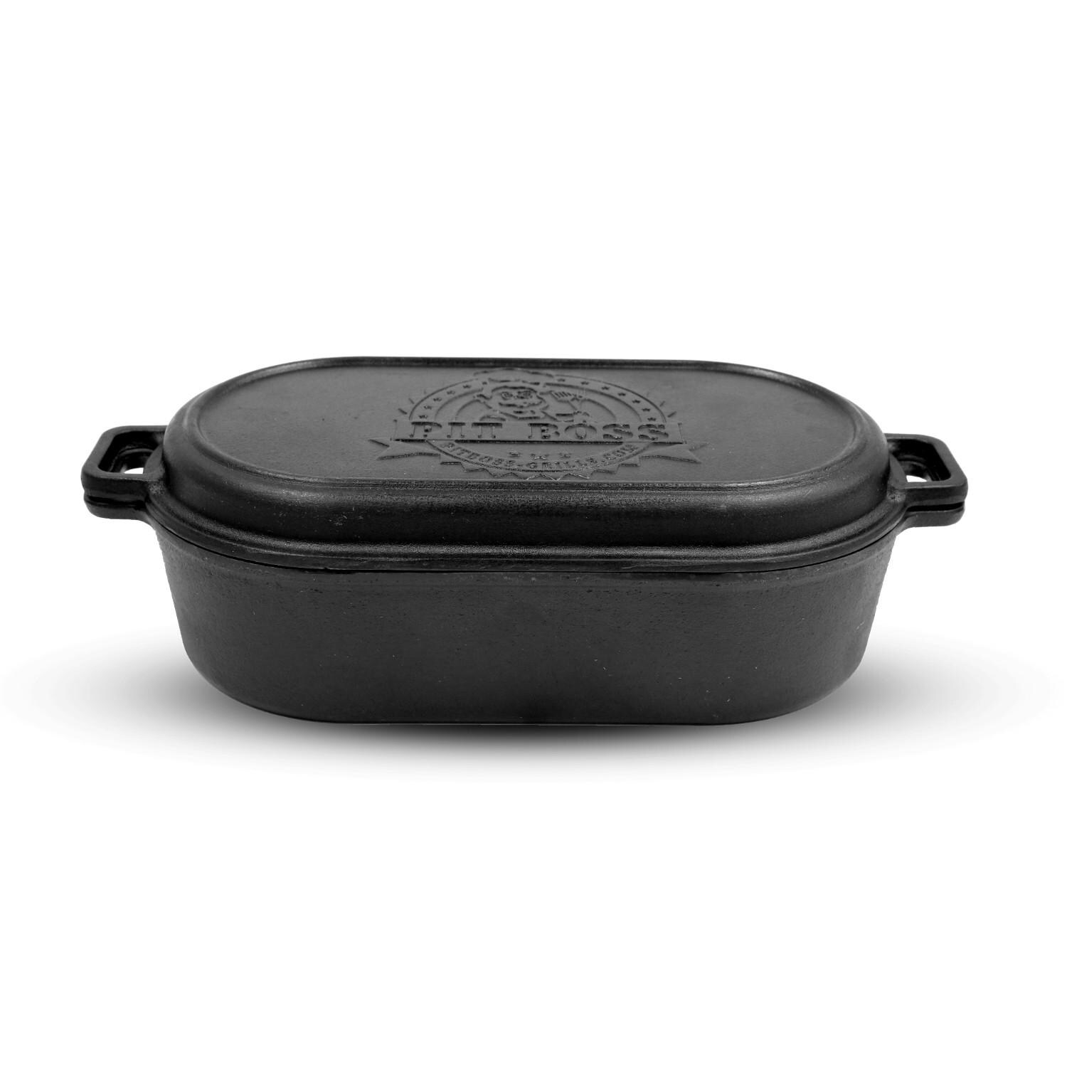 Pit Boss 6-Quart Pre-Seasoned Cast Iron Roaster w/ Griddle Lid