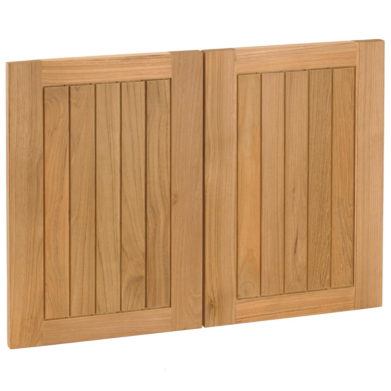 Pacific Teak 14-Inch Teak Wood Cottage Door Panel - Set Of 2 - DO-14-C/2