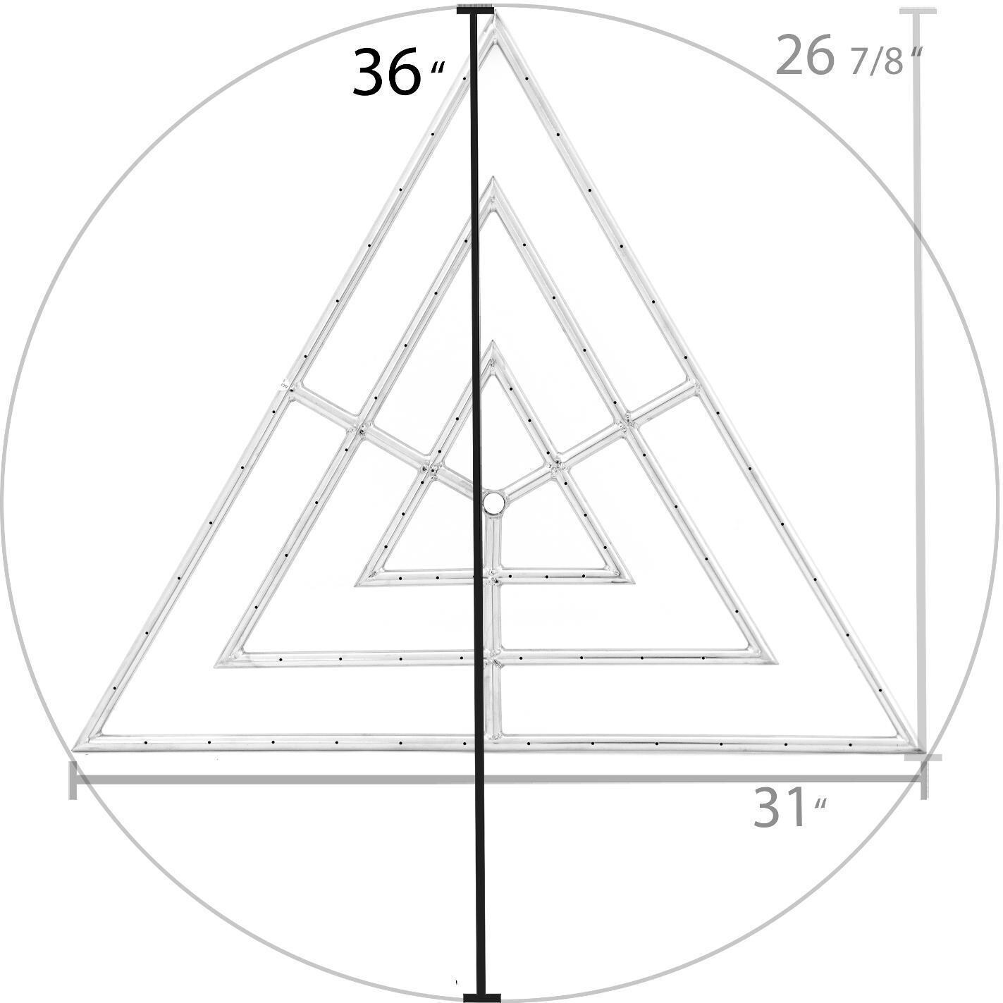 Propane Triangle BBQGuys Signature 36-Inch Propane Triangle Burner - Stainless Steel ...