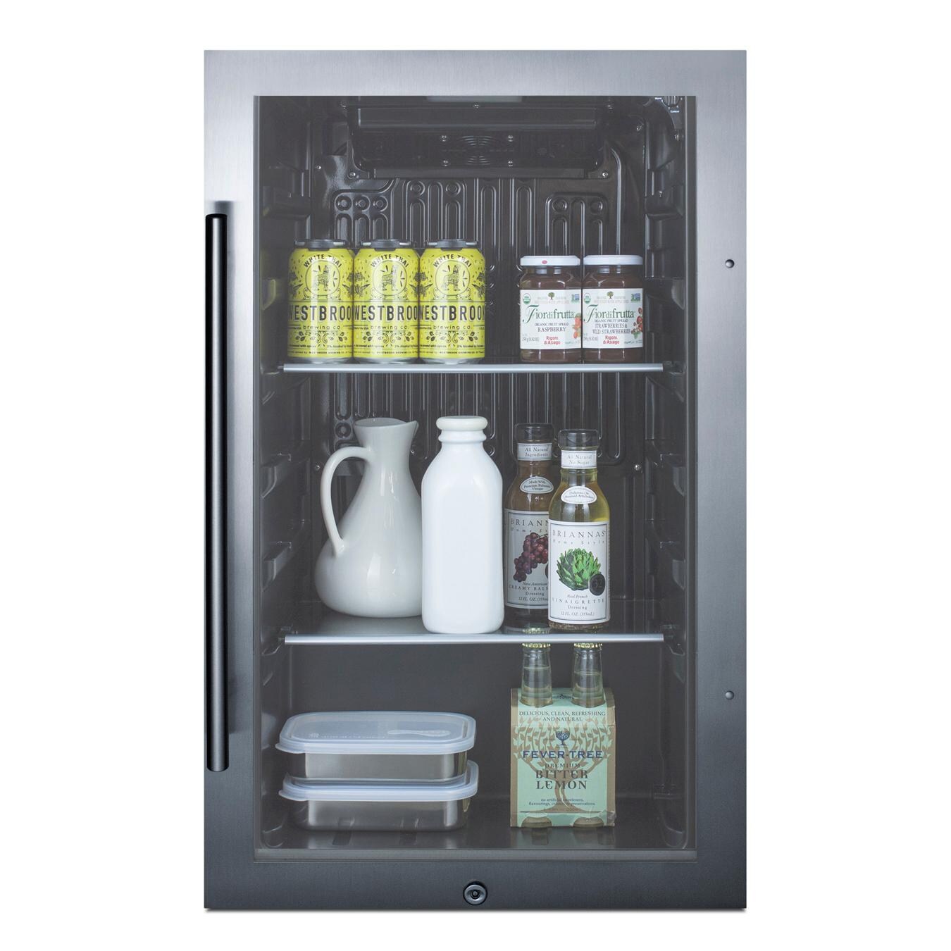 Summit SPR488BOSCSS Commercial 19-Inch 3.1 Cu. Ft. Shallow Depth Outdoor Rated Beverage Cooler - Full thumbnail