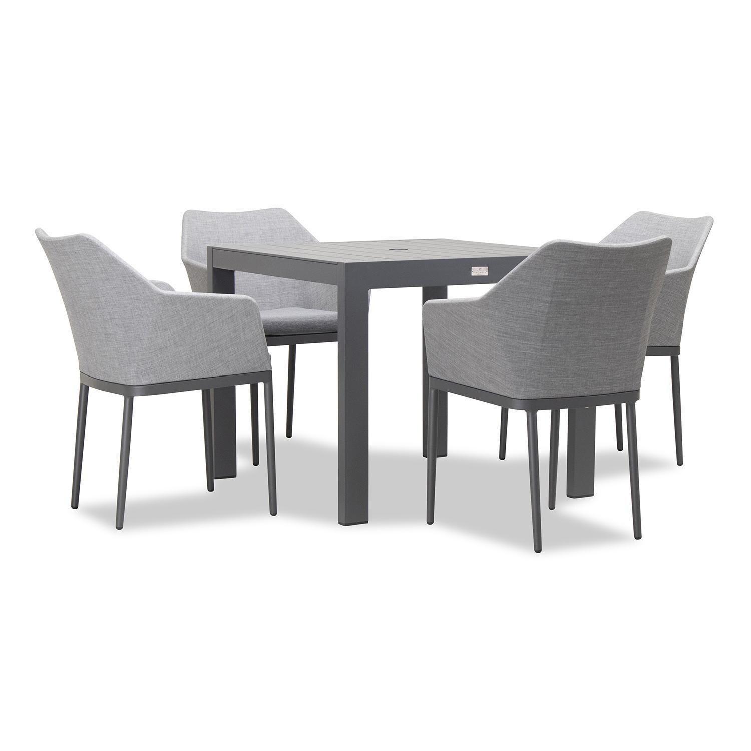 Starlook Bay 4 Seat Square Dining Table in Slate by Lakeview - White Background thumbnail