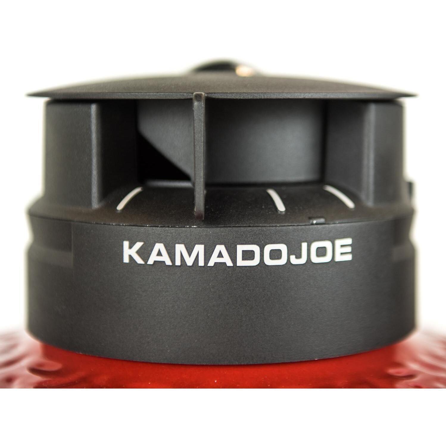 Kamado Joe Big Joe III 24-in Ceramic Kamado Grill Bundle - Kontrol Tower Top Vent - White Background