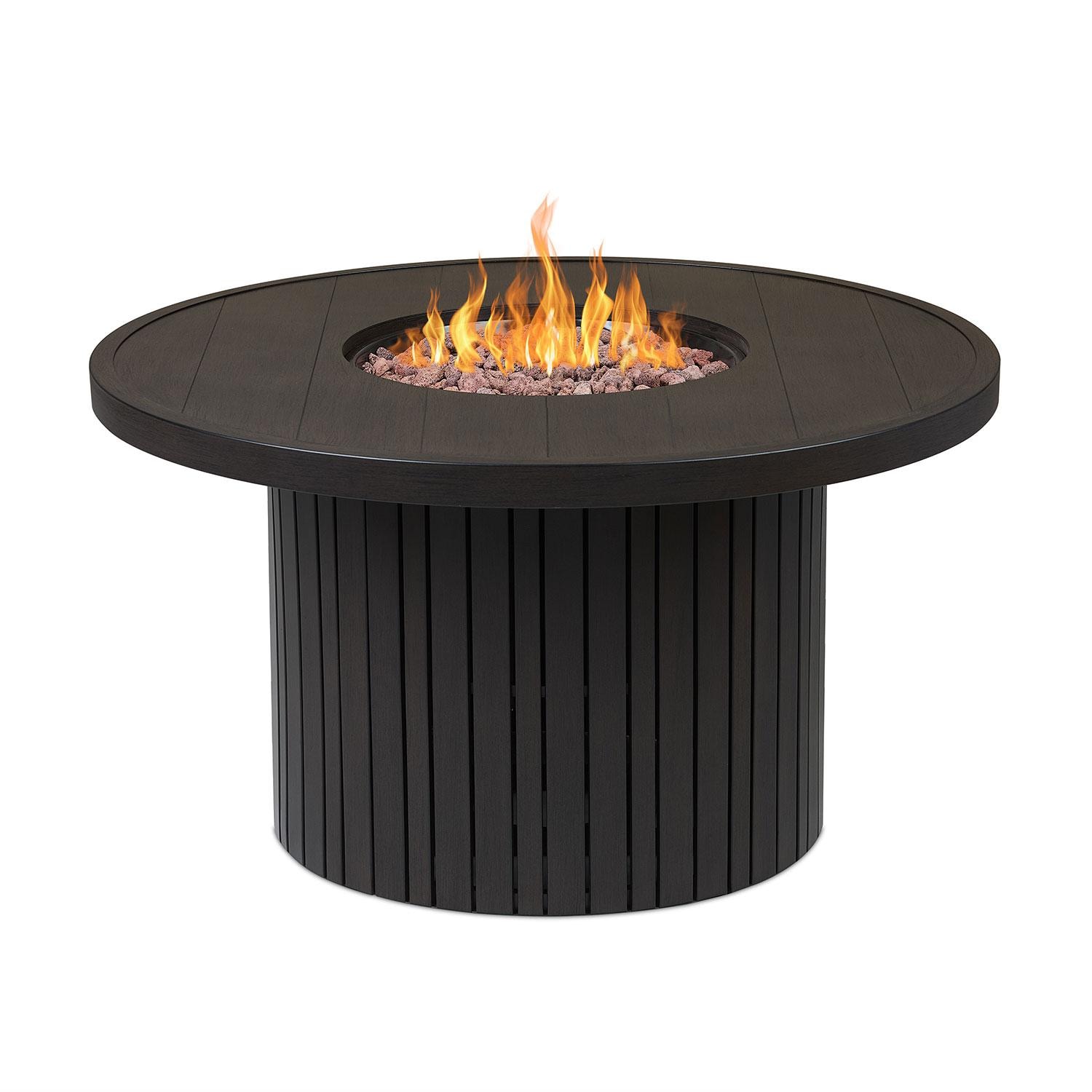Westlook 40-in Round Metal Propane Fire Table in Bronze Coral by Lakeview Outdoor Designs - Top View - White Background thumbnail