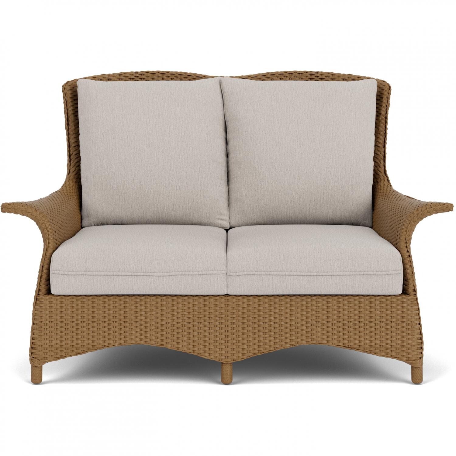 Mandalay Lloyd Loom Loveseat in Hickory/Remy Cloud by Lloyd Flanders