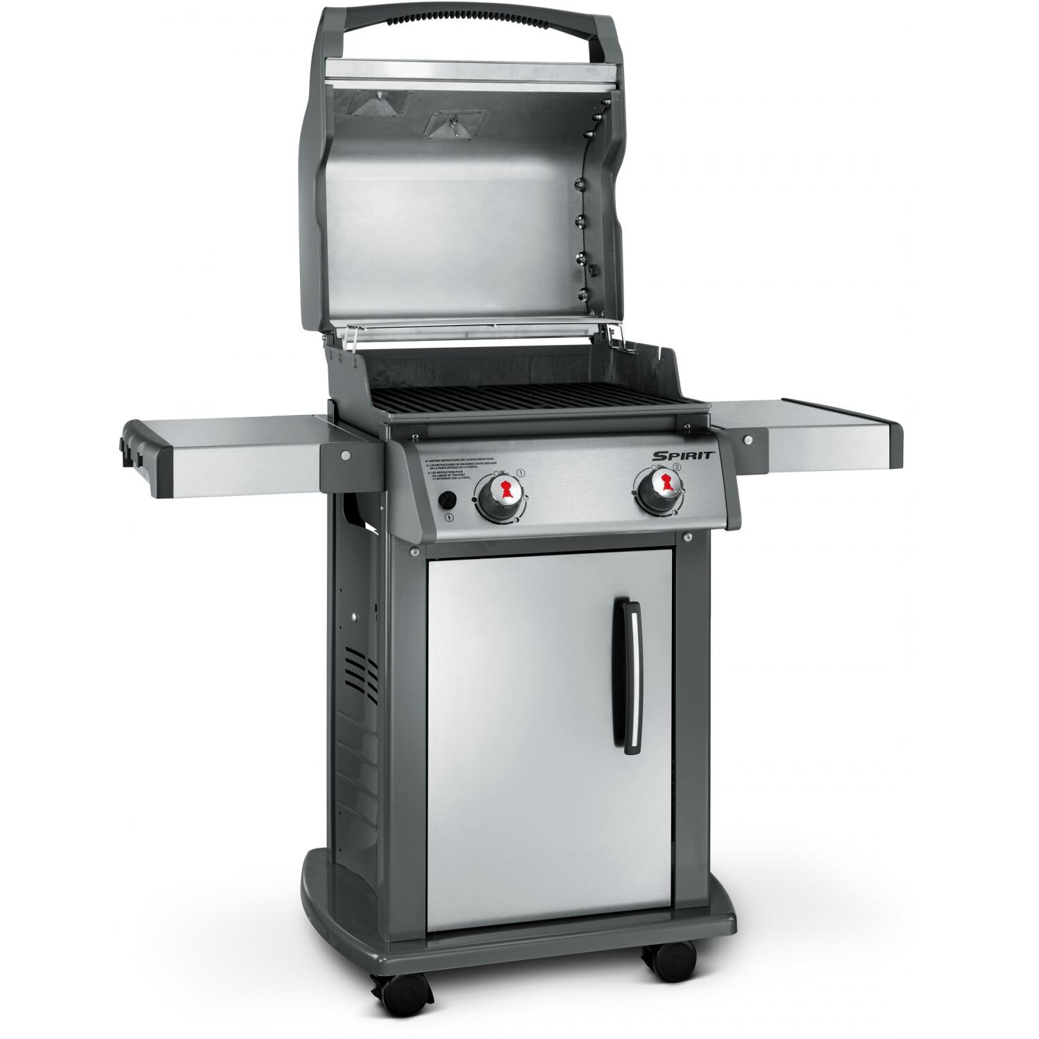 Weber Spirit S-210 Freestanding Propane Gas Grill - Lid Open thumbnail