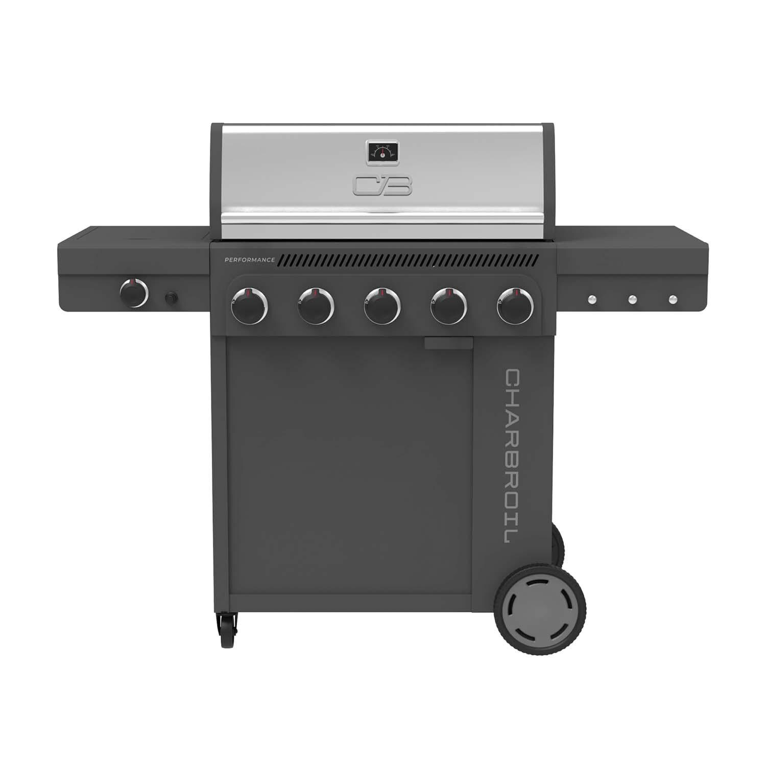 Charbroil 463463125 5-Burner Propane Grill - Grey - White Background thumbnail