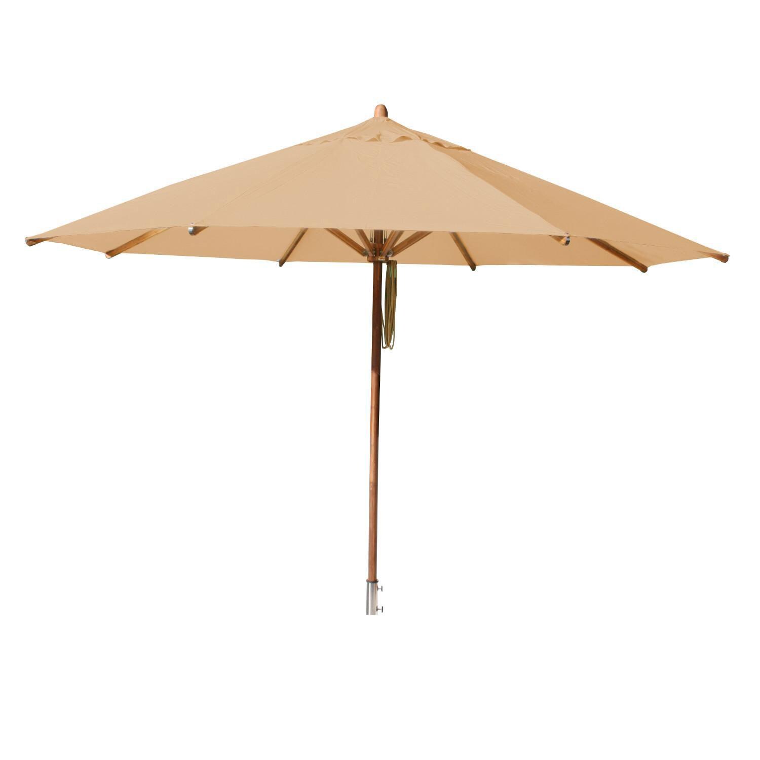 Bambrella Levante 13 Ft. Round Market Umbrella - Harvest Wheat Canopy