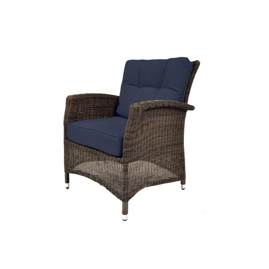 Kettler LAKENA 4 Piece Wicker Rattan Lounge Set With Spectrum Indigo