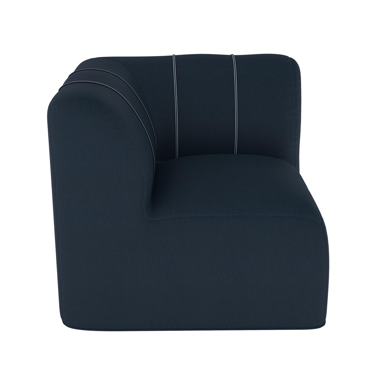 Lakeview NC2001-5PC-CN Pine Valley 5 Pc Recycled Plastic Seating Set in Blue/Canvas Navy - Corner 1 - White Background thumbnail