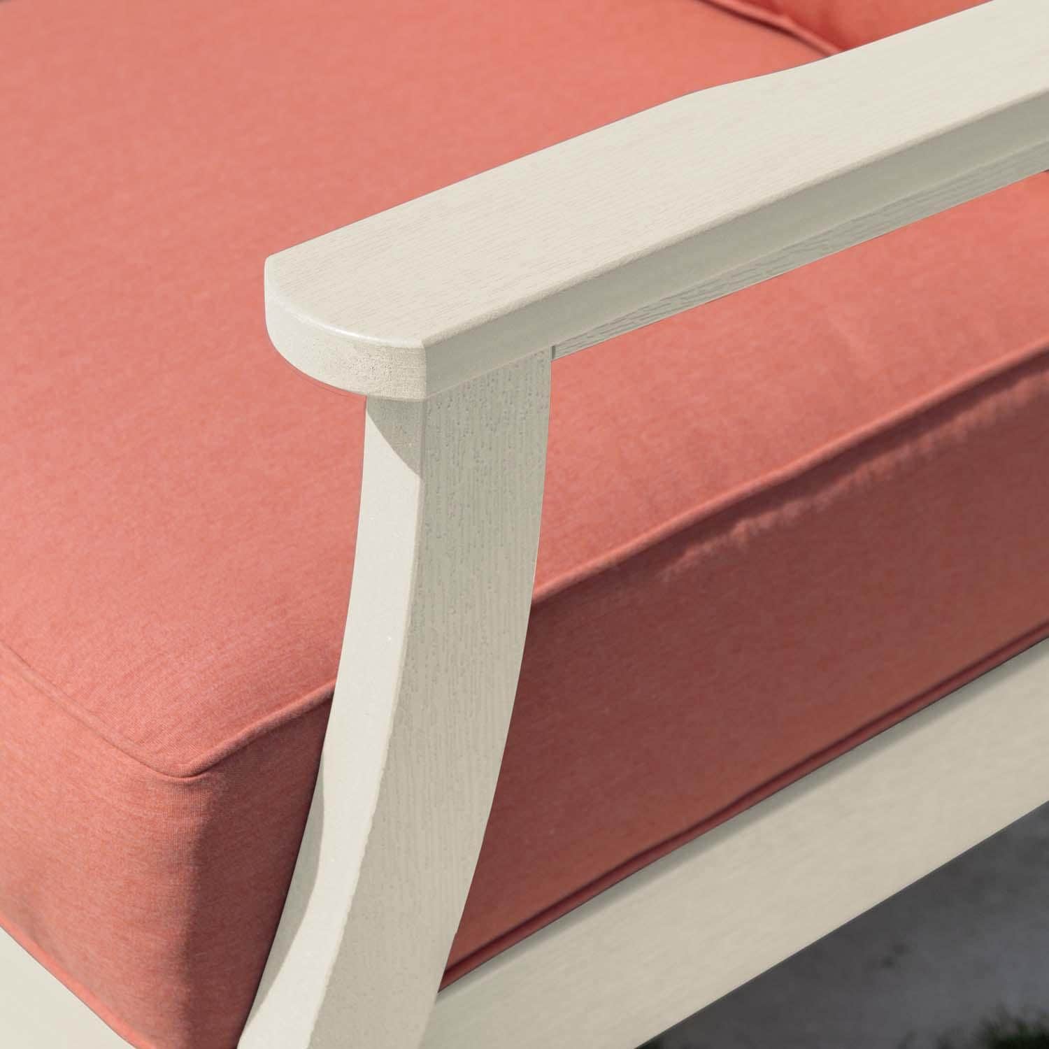 Blushing Bay Recycled Plastic Club Chair in Canvas Persimmon/Whitewash by Lakeview Outdoor Designs - Frame - Detail thumbnail