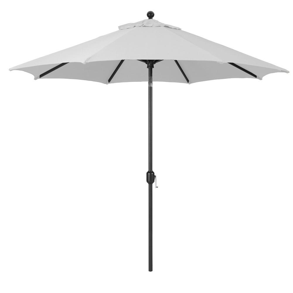 Galtech 9 Ft. Octagonal Aluminum Patio Umbrella W/ Crank Lift & Deluxe Auto Tilt - Black Frame W/ Canvas Sunbrella Fabric thumbnail