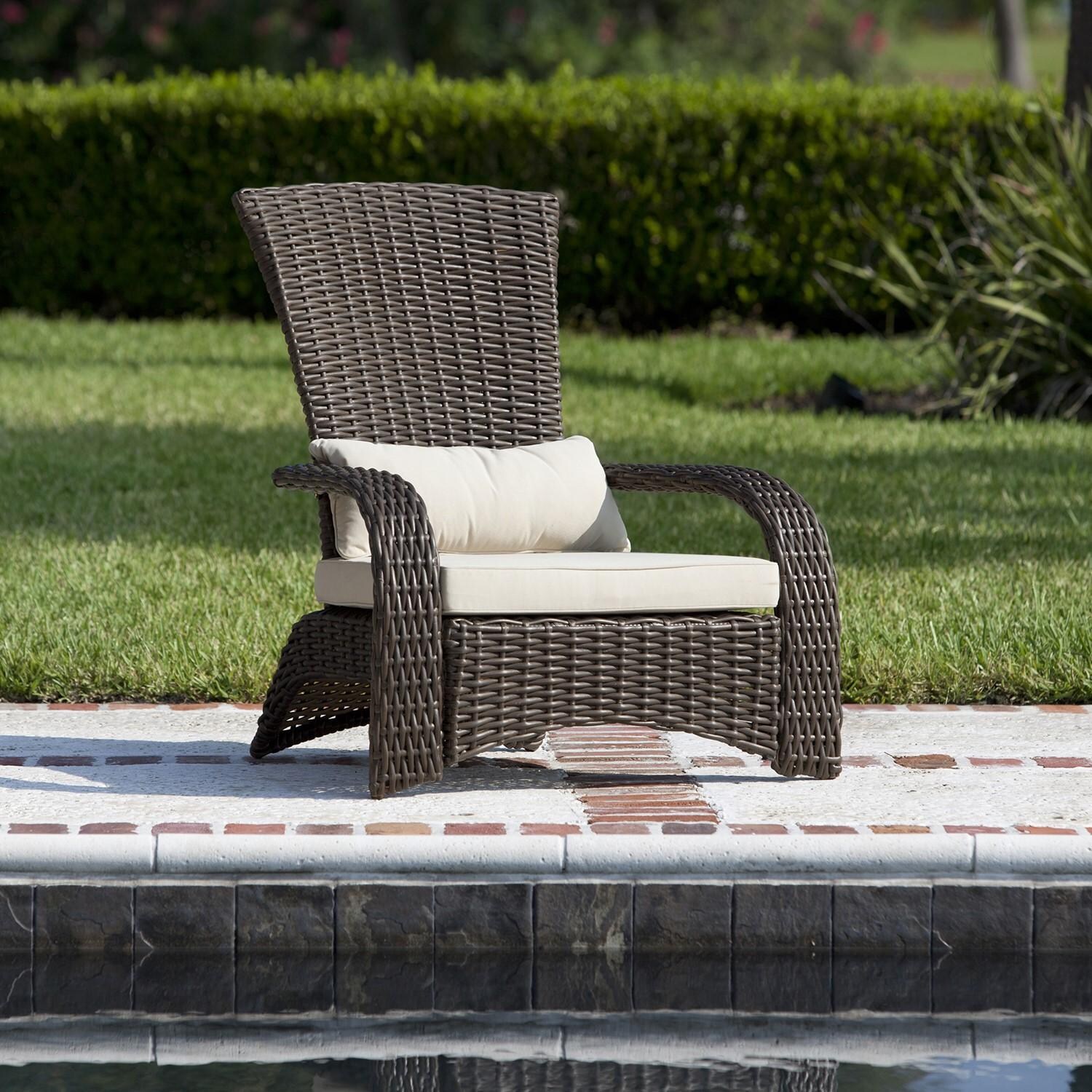 Regina Bay Wicker Club Chair in Mocha/Beige by Ultimate Patio
