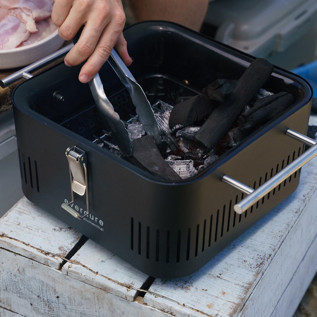 Everdure HBCUBEBUS Everdure CUBE 17-in Portable Charcoal Grill - Black - HBCUBEBUS - Charcoal - Lifestyle thumbnail