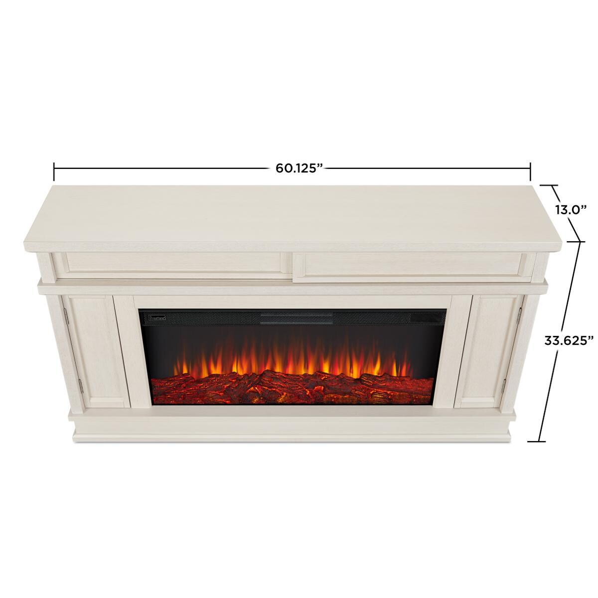 Real Flame 4020E-BNE Torrey 60-Inch Electric Fireplace Mantel - Bone White - Dimensions thumbnail