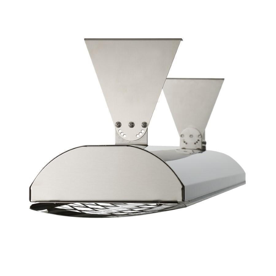 Eurofase EF60240S6 Stella Series 61-Inch 6000 Watt Dual Element 240V Electric Infrared Patio Heater In Stainless Steel - Mount - White Background thumbnail