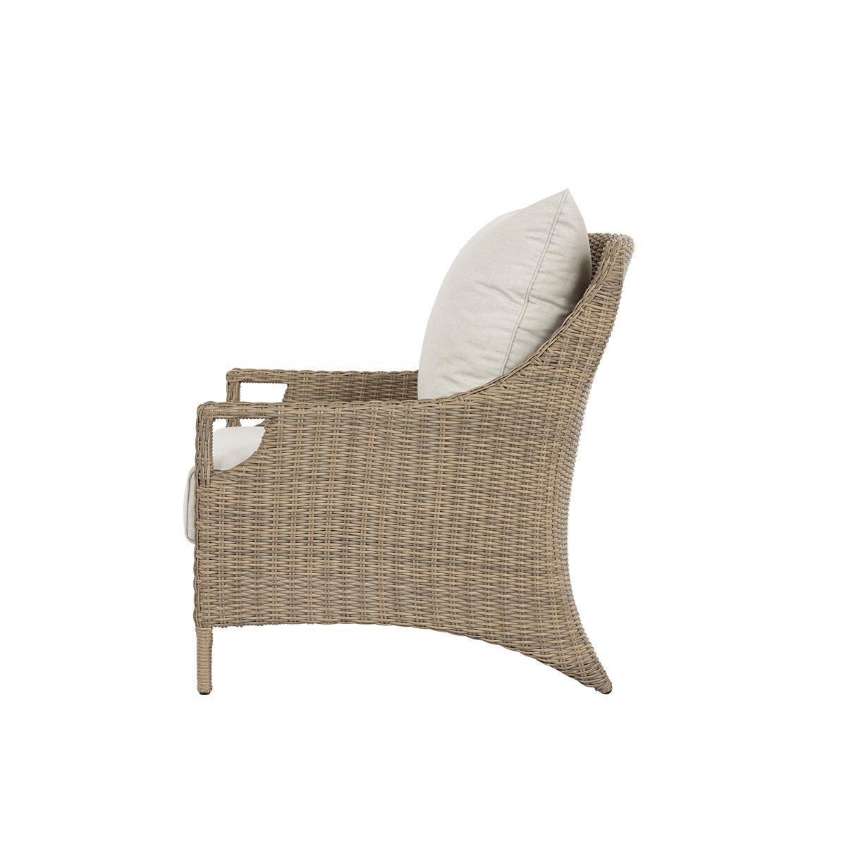 Ibiza Resin Wicker Club Chair in Cast Silver by Sunset West - Side - White Background thumbnail