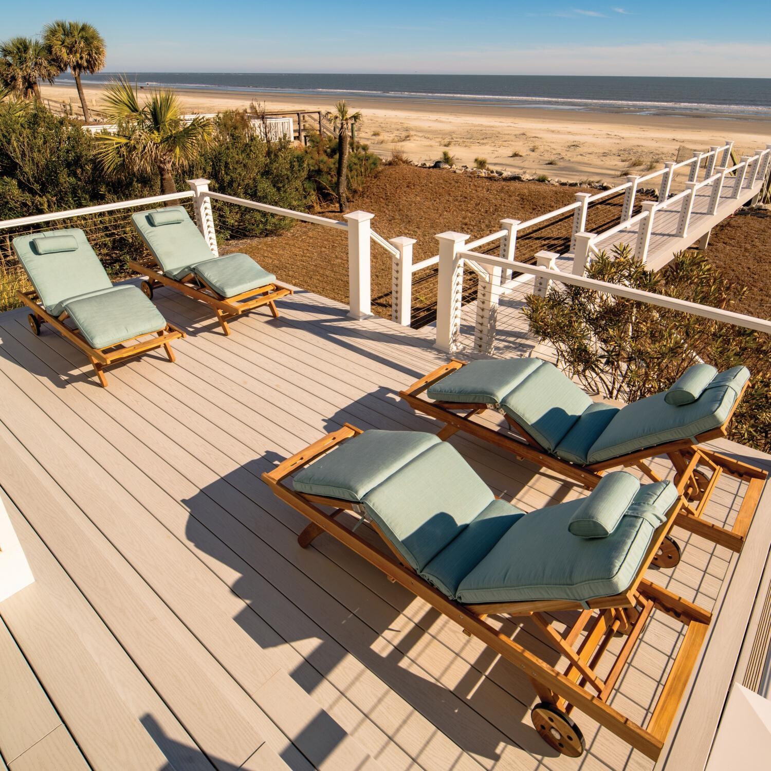 Royal Teak Collection Sun Bed Teak Patio Chaise Lounge - On the Patio thumbnail