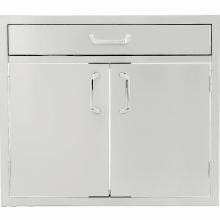 BBQGuys Signature Series 30-Inch Stainless Steel Double Door & Single Drawer Combo