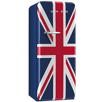SMEG 9.22 Cu. Ft. Retro Style Union Jack Refrigerator with Freezer Right Hinge - FAB28UUJR thumbnail