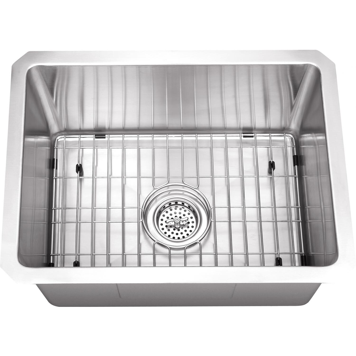 Platinum 20 X 15 16-Gauge Single Bowl Stainless Steel Undermount Sink With Strainer And Grid  thumbnail