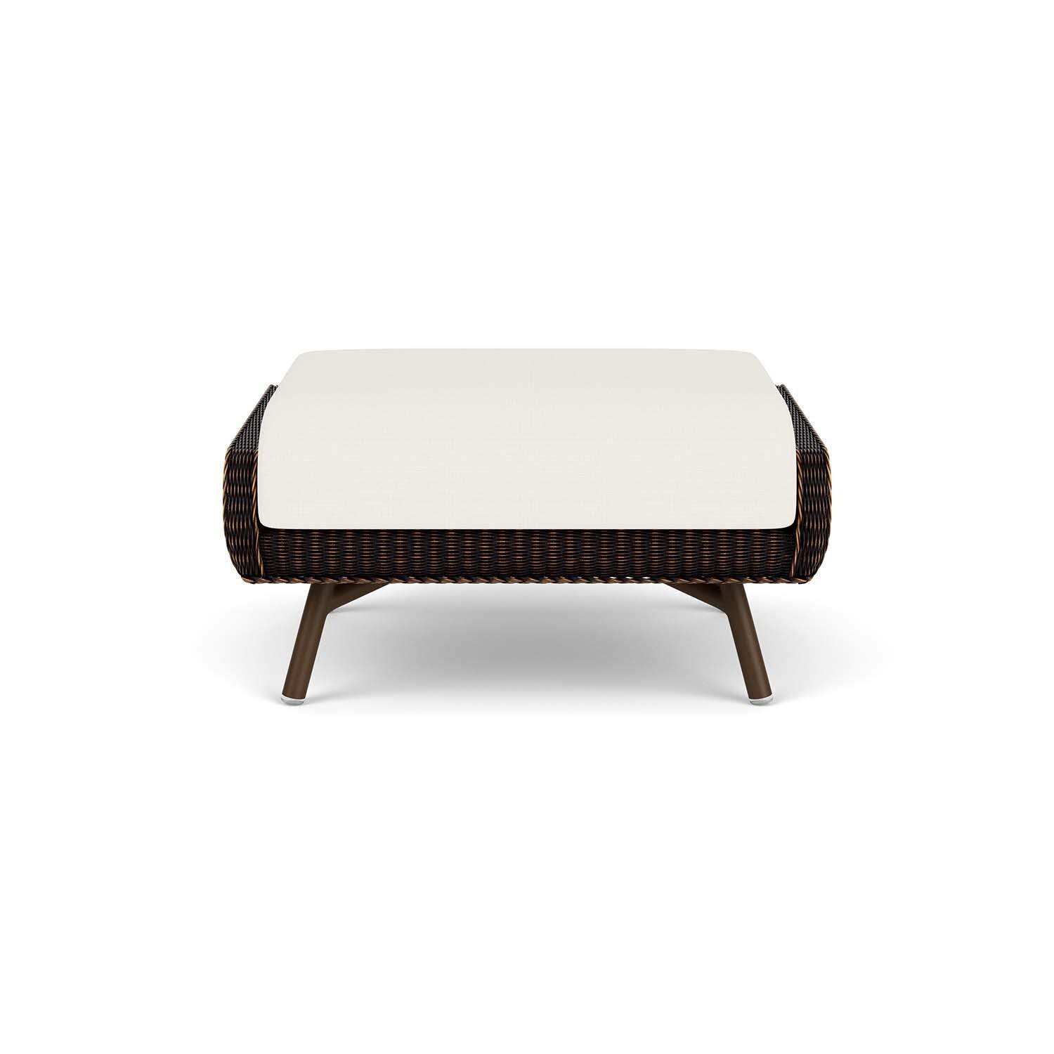 Essence Lloyd Loom Ottoman in Mink/Sailcloth Salt by Lloyd Flanders