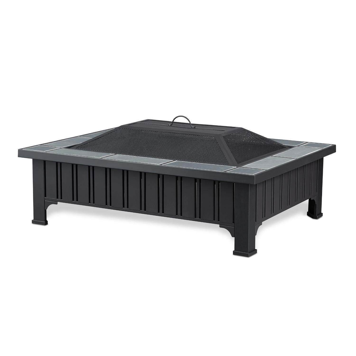 Real Flame Evans 43-Inch Rectangle Wood Burning Fire Pit - Black thumbnail