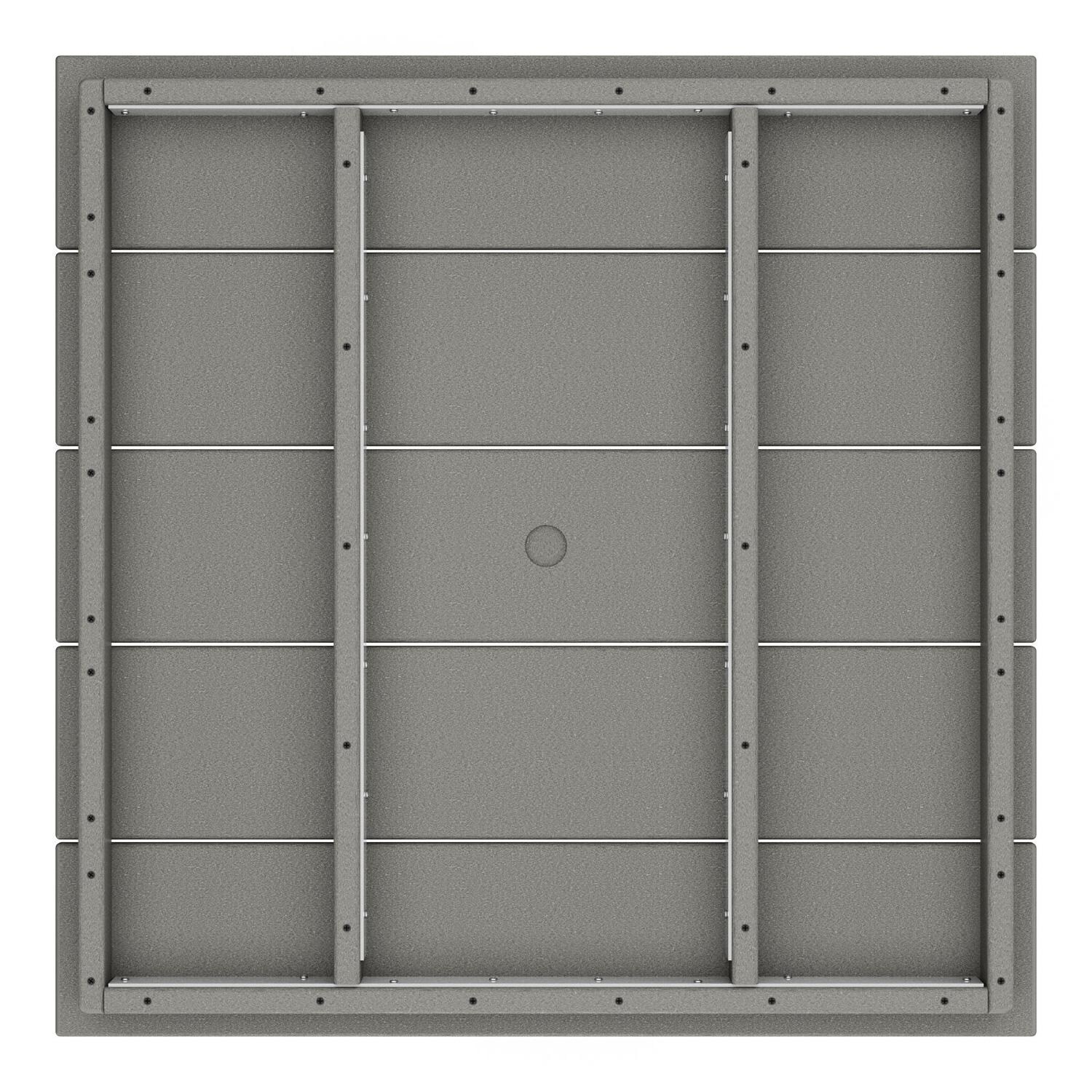 POLYWOOD 37-Inch Farmhouse Trestle Bar Table - Slate Grey - Table Underside Detail thumbnail