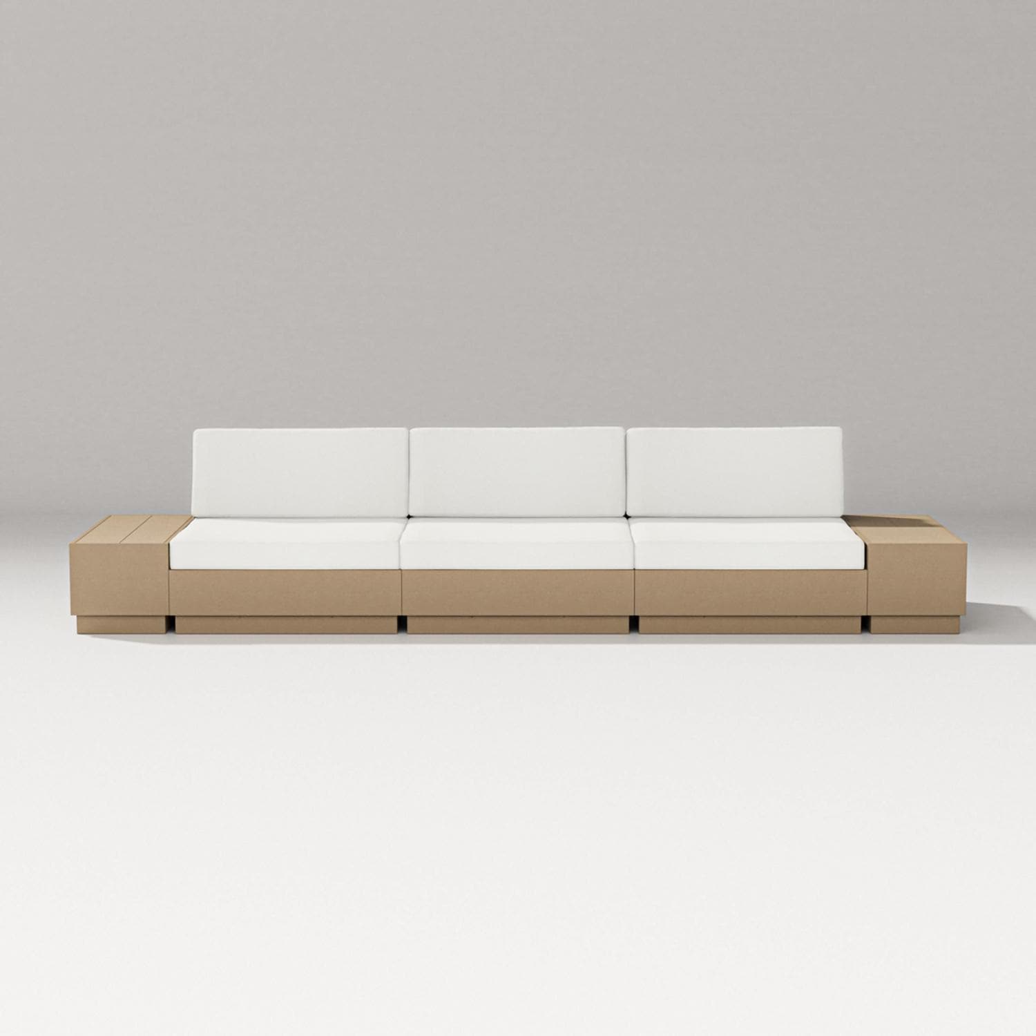 Elevate 5 Pc Recycled Plastic Seating Set in Vintage Sahara/Natural Linen By PW Designer Series