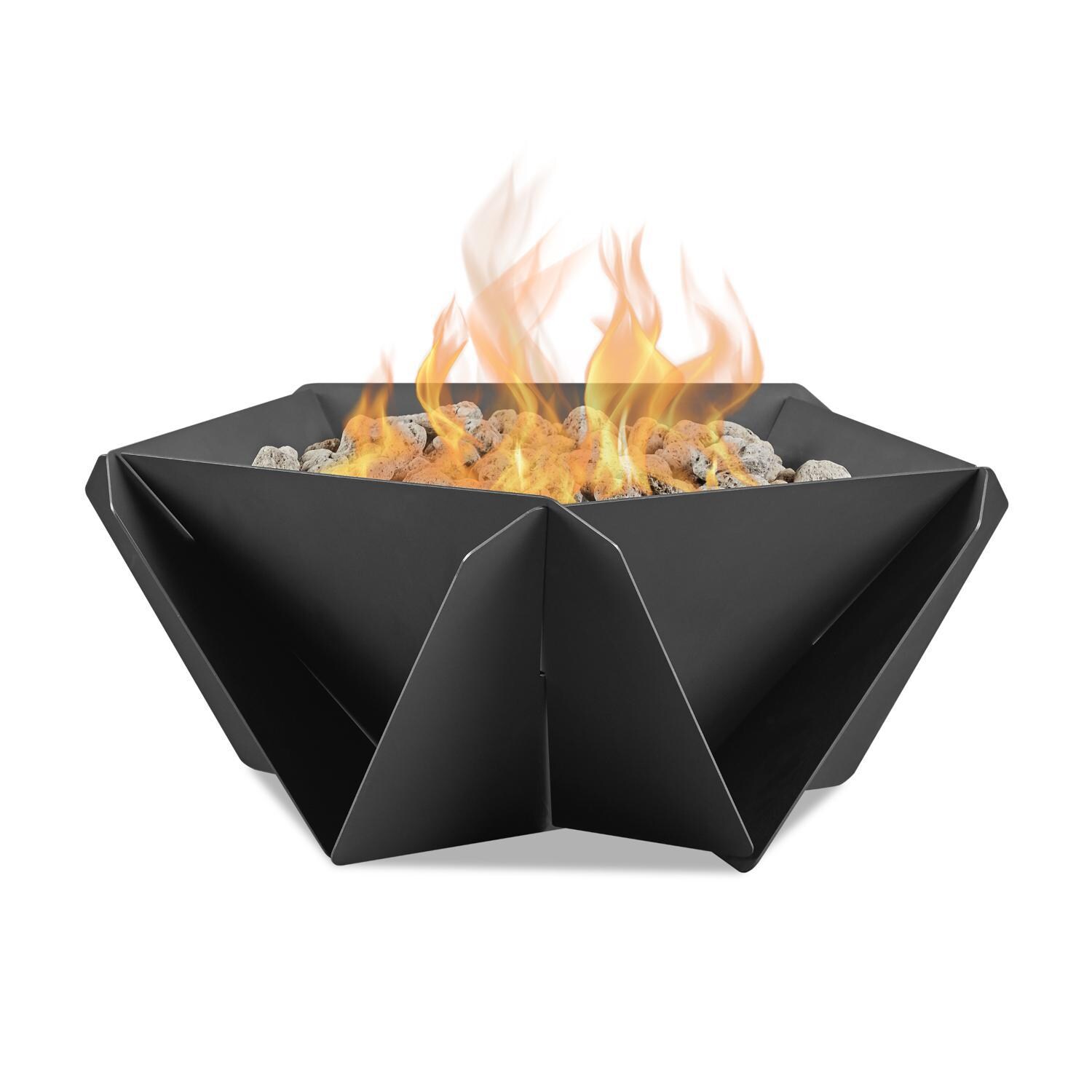 Lakeview Outdoor Designs SC-11775NG-WSLT Lion Sands 32 1/2-Inch Pentagon Natural Gas Fire Bowl - Flames thumbnail